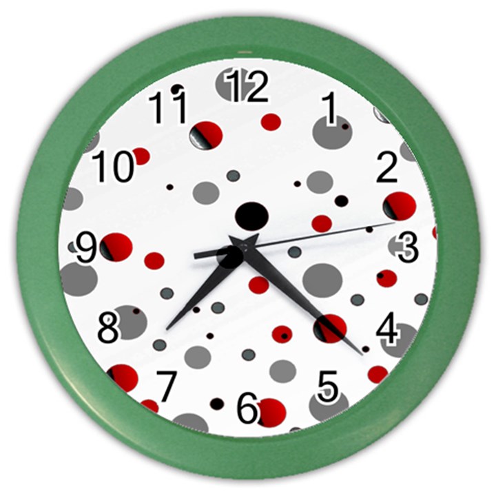 Decorative dots pattern Color Wall Clocks