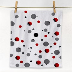 Decorative Dots Pattern Face Towel by ValentinaDesign