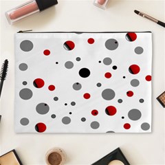 Decorative Dots Pattern Cosmetic Bag (xl) by ValentinaDesign