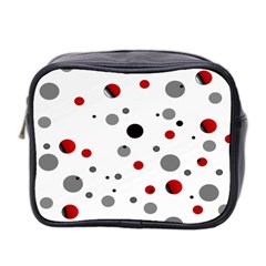 Decorative Dots Pattern Mini Toiletries Bag 2-side by ValentinaDesign