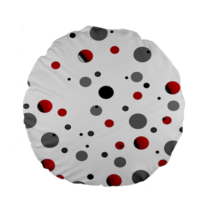 Decorative dots pattern Standard 15  Premium Round Cushions