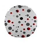 Decorative dots pattern Standard 15  Premium Round Cushions Back