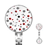 Decorative dots pattern Stainless Steel Nurses Watch Front