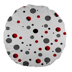 Decorative Dots Pattern Large 18  Premium Flano Round Cushions by ValentinaDesign