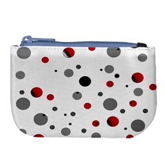 Decorative Dots Pattern Large Coin Purse by ValentinaDesign