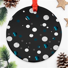 Decorative Dots Pattern Ornament (round) by ValentinaDesign