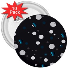 Decorative Dots Pattern 3  Buttons (10 Pack)  by ValentinaDesign