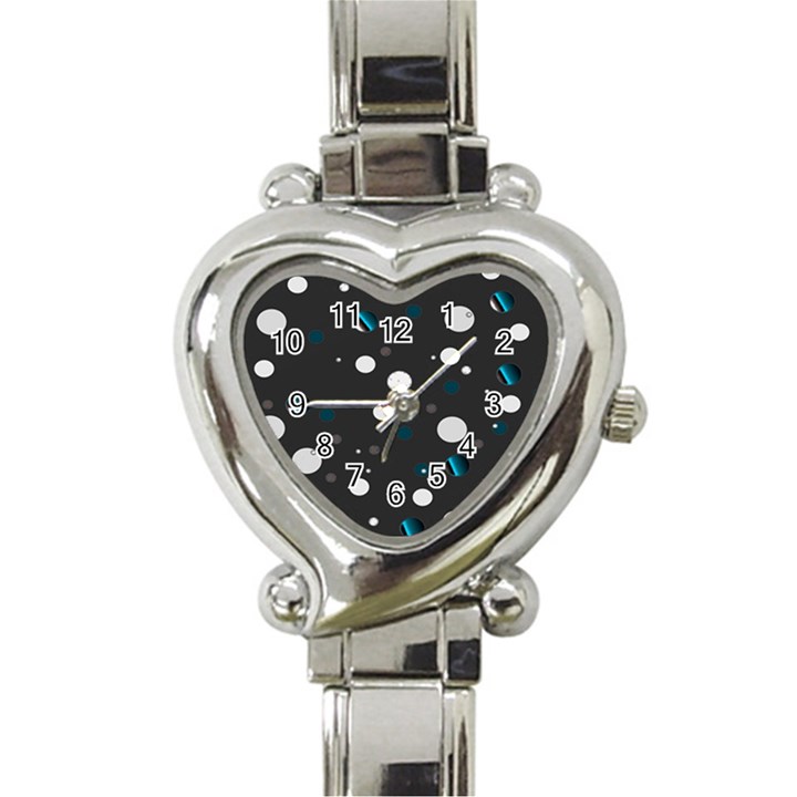 Decorative dots pattern Heart Italian Charm Watch