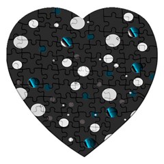 Decorative Dots Pattern Jigsaw Puzzle (heart) by ValentinaDesign