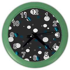 Decorative Dots Pattern Color Wall Clocks by ValentinaDesign