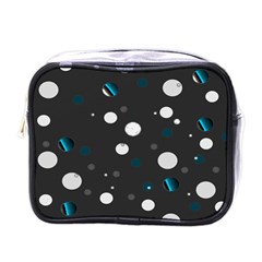 Decorative Dots Pattern Mini Toiletries Bags by ValentinaDesign