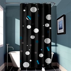 Decorative Dots Pattern Shower Curtain 36  X 72  (stall)  by ValentinaDesign