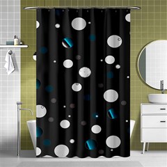 Decorative Dots Pattern Shower Curtain 48  X 72  (small)  by ValentinaDesign