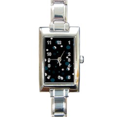 Decorative Dots Pattern Rectangle Italian Charm Watch by ValentinaDesign