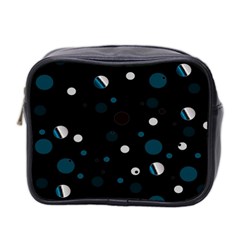 Decorative Dots Pattern Mini Toiletries Bag 2-side by ValentinaDesign