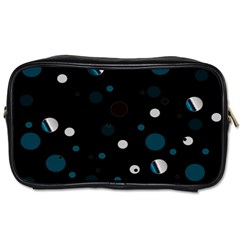 Decorative Dots Pattern Toiletries Bags 2-side by ValentinaDesign