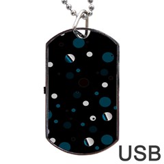 Decorative Dots Pattern Dog Tag Usb Flash (one Side) by ValentinaDesign