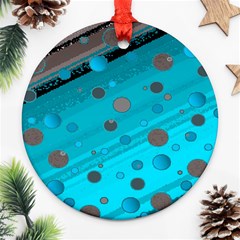 Decorative Dots Pattern Ornament (round) by ValentinaDesign