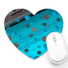 Decorative Dots Pattern Heart Mousepads by ValentinaDesign