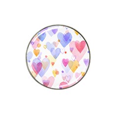 Watercolor Cute Hearts Background Hat Clip Ball Marker (4 Pack) by TastefulDesigns