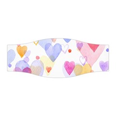 Watercolor Cute Hearts Background Stretchable Headband by TastefulDesigns