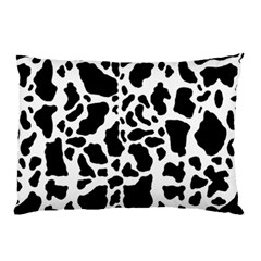 Black On White Cow Skin Pillow Case by LoolyElzayat