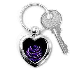 Rose Flower Design Nature Blossom Key Chains (heart)  by Nexatart