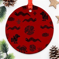 Aztecs Pattern Ornament (round) by ValentinaDesign