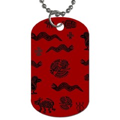 Aztecs Pattern Dog Tag (two Sides) by ValentinaDesign