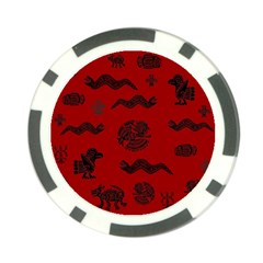 Aztecs Pattern Poker Chip Card Guard (10 Pack) by ValentinaDesign