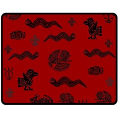 Aztecs Pattern Double Sided Fleece Blanket (medium)  by ValentinaDesign