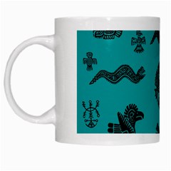 Aztecs Pattern White Mugs by ValentinaDesign