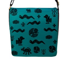 Aztecs Pattern Flap Messenger Bag (l)  by ValentinaDesign