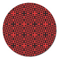 Abstract Background Red Black Magnet 5  (round) by Nexatart