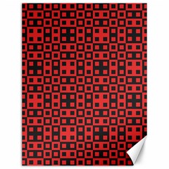 Abstract Background Red Black Canvas 12  X 16  