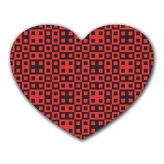 Abstract Background Red Black Heart Mousepads by Nexatart