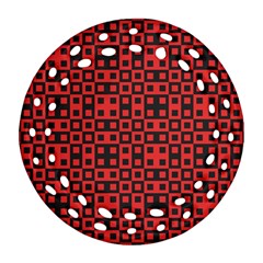 Abstract Background Red Black Ornament (round Filigree) by Nexatart