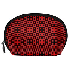 Abstract Background Red Black Accessory Pouches (large)  by Nexatart