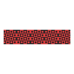 Abstract Background Red Black Velvet Scrunchie by Nexatart