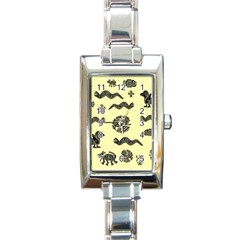 Aztecs Pattern Rectangle Italian Charm Watch by ValentinaDesign