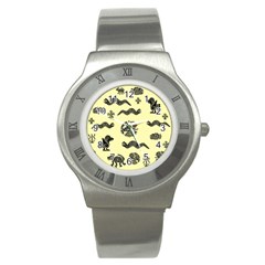 Aztecs Pattern Stainless Steel Watch by ValentinaDesign