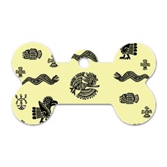 Aztecs Pattern Dog Tag Bone (one Side) by ValentinaDesign