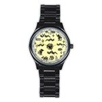 Aztecs pattern Stainless Steel Round Watch Front