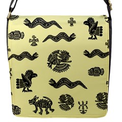 Aztecs Pattern Flap Messenger Bag (s) by ValentinaDesign