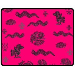 Aztecs Pattern Fleece Blanket (medium)  by ValentinaDesign