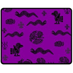 Aztecs Pattern Fleece Blanket (medium)  by ValentinaDesign