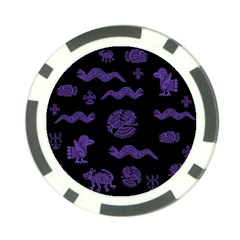 Aztecs Pattern Poker Chip Card Guard by ValentinaDesign