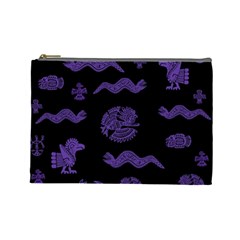 Aztecs Pattern Cosmetic Bag (large)  by ValentinaDesign