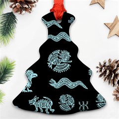 Aztecs Pattern Christmas Tree Ornament (two Sides) by ValentinaDesign