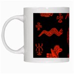 Aztecs pattern White Mugs Left